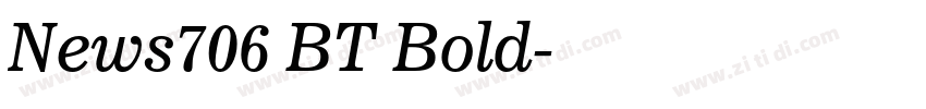 News706 BT Bold字体转换